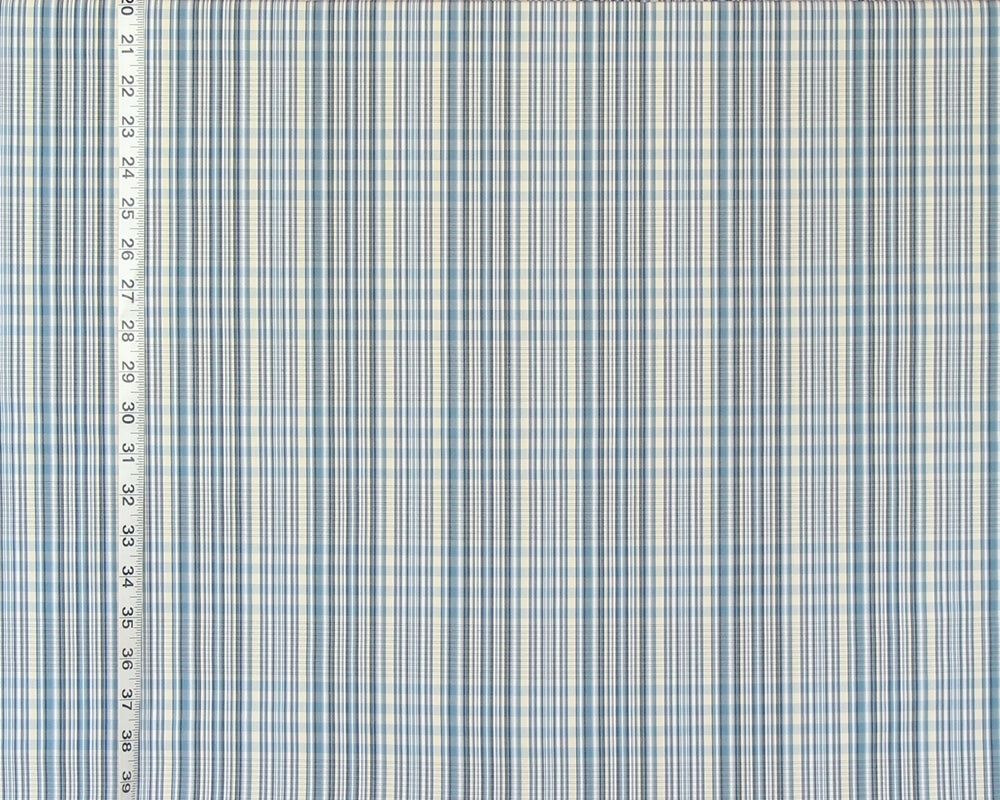 Clarence House Fabric Blue Silk Plaid Koshi