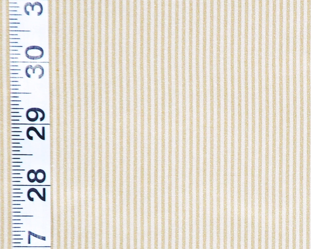 Clarence House Fabric Tan Pin Stripe Silk Taffeta, Candy