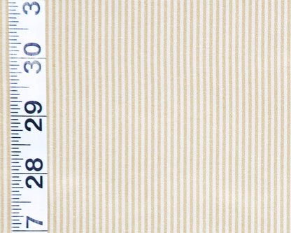 Clarence House Fabric Tan Pin Stripe Silk Taffeta, Candy