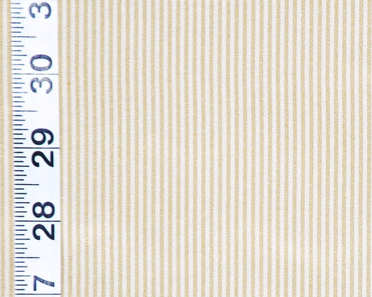 Clarence House Fabric Tan Pin Stripe Silk Taffeta, Candy