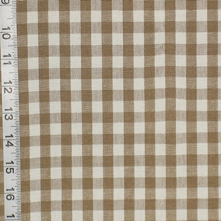 Taupe Tan Brown Checked Fabric RT-Chest - DC39 Linen