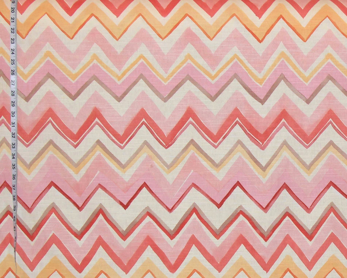 Pink Chevron Stripe Fabric Lilac Red