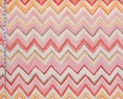 Pink Chevron Stripe Fabric Lilac Red
