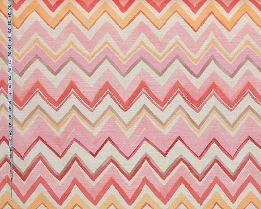Pink Chevron Stripe Fabric Lilac Red