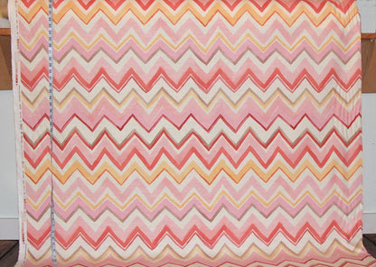 Pink Chevron Stripe Fabric Lilac Red