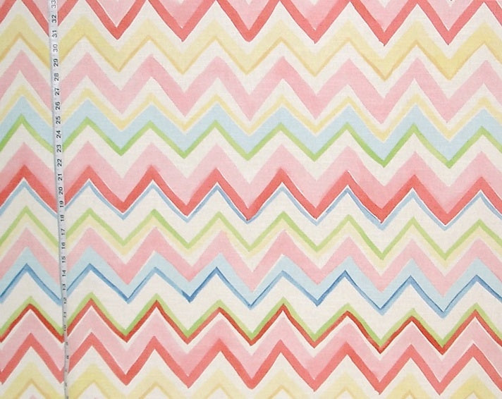 Fabric with colorful zigzag pattern