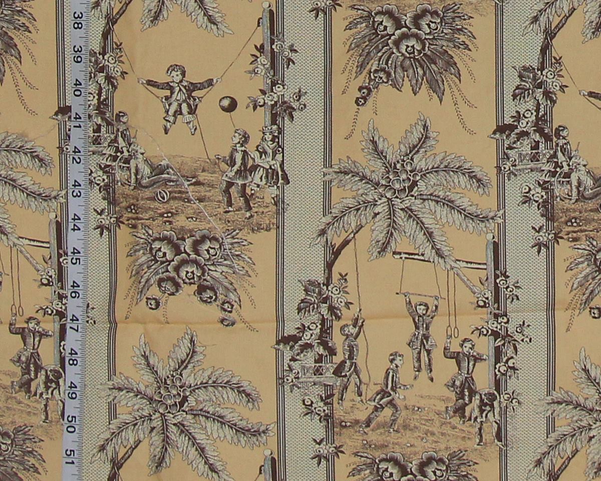 Schumacher Greeff's Toile Fabric, Childs Play - 3yds, 10" Remnant