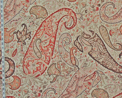 Clarence House Fabric orange pink paisley Chutney