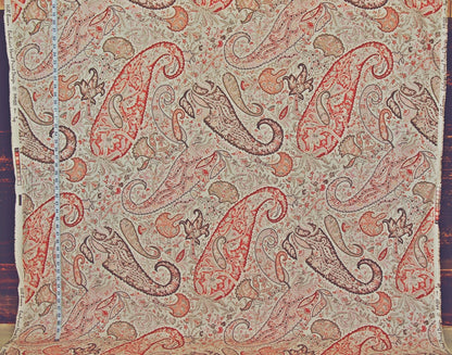 Clarence House Fabric orange pink paisley Chutney