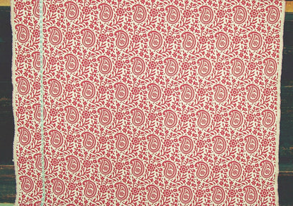 Clarence House Fabric Red-Orange Paisley Upholstery Chanderi
