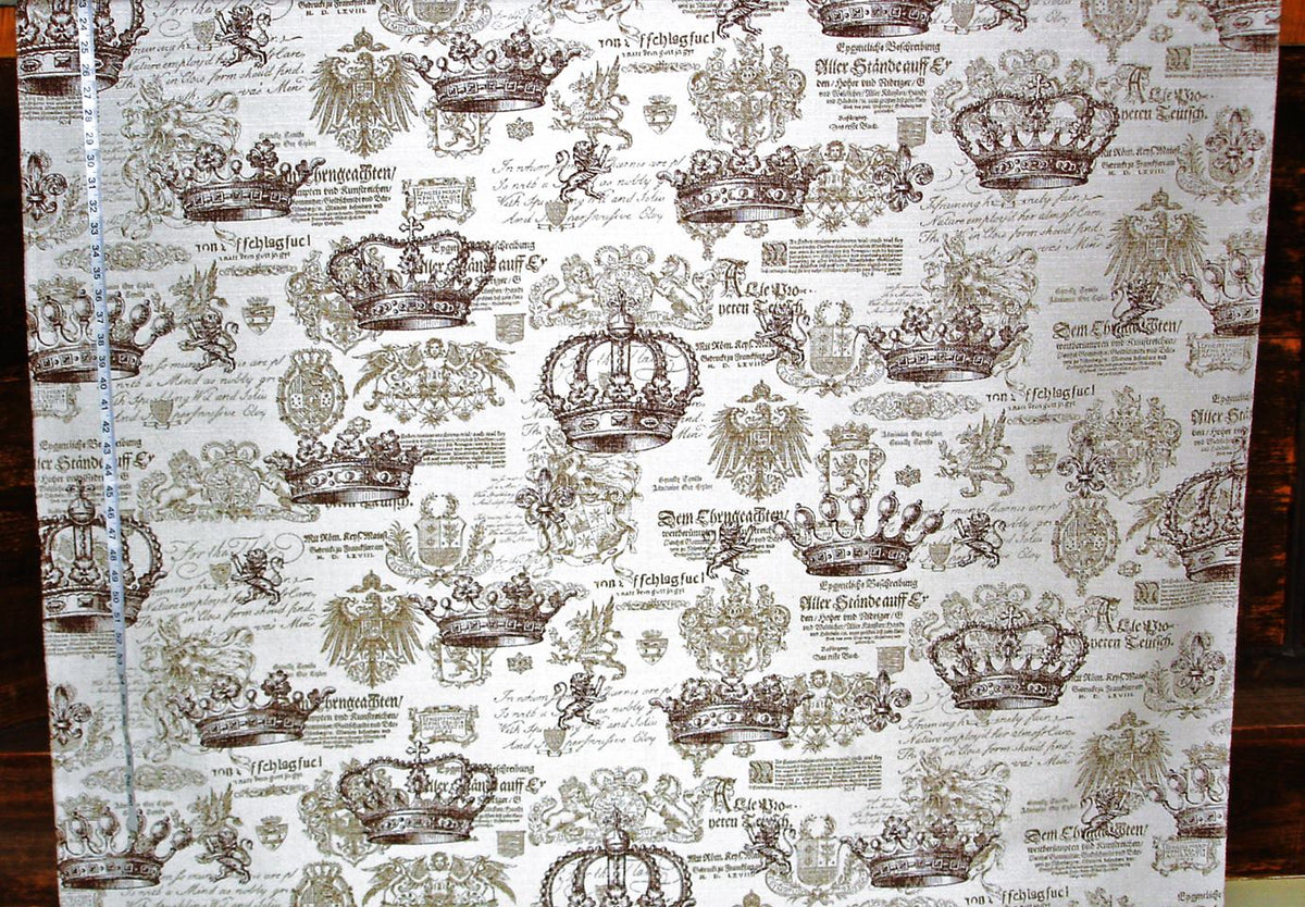 Medieval Fabric Renaissance Crowns Coats of Arms Document Writing