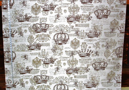 Medieval Fabric Renaissance Crowns Coats of Arms Document Writing