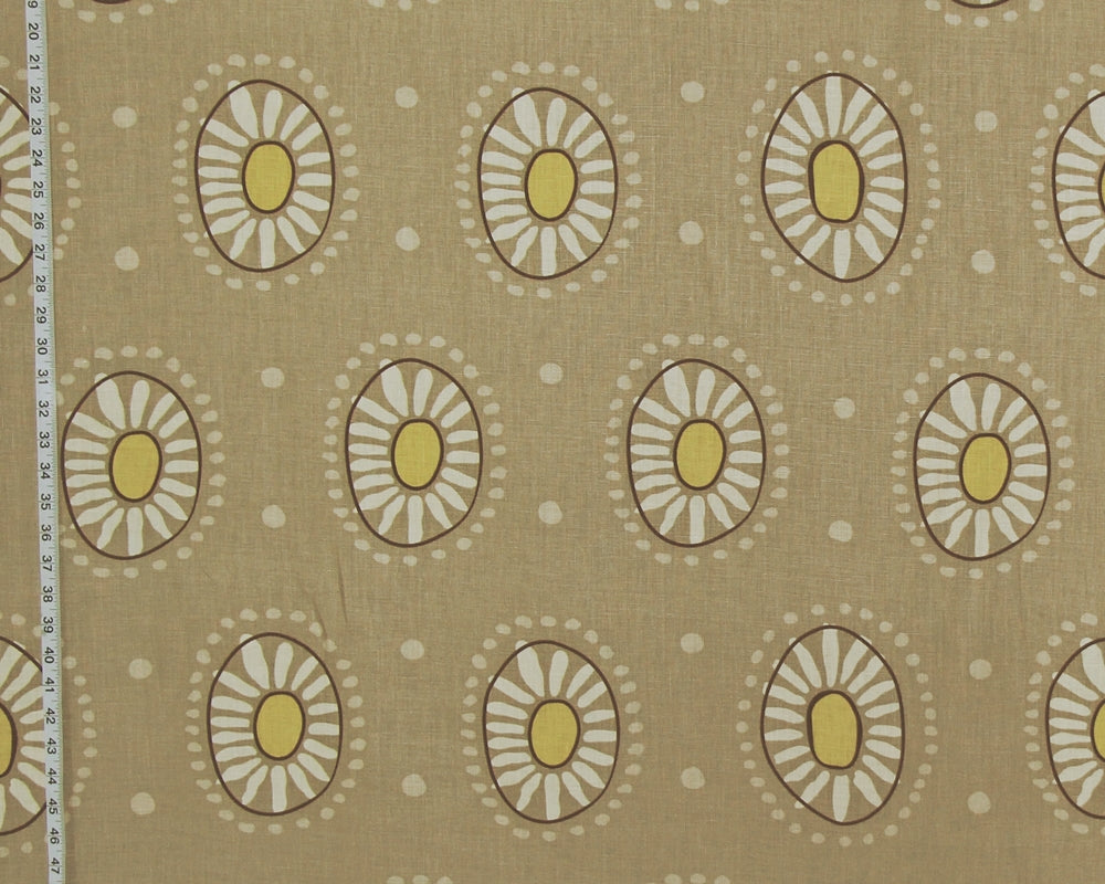 Clarence House Burlap Daisy Fabric, Barn, Wedding, Linen, Marisol