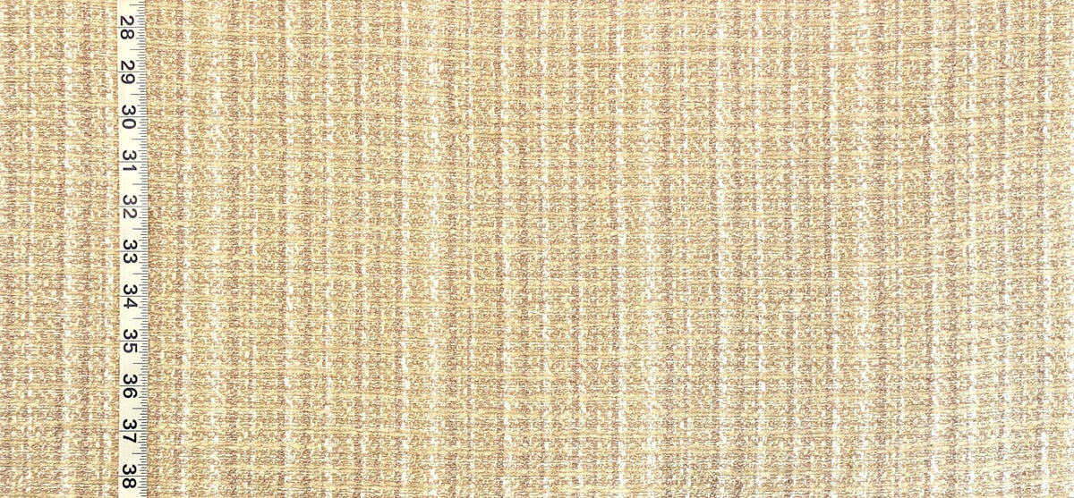 Clarence House Fabric Tan, Beige, Cream, Chenille Tweed Plaid Upholstery Enjoliver