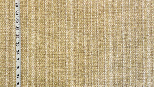 Clarence House Fabric Gold, Tan, Beige, Chenille Tweed Plaid Upholstery Enjoliver