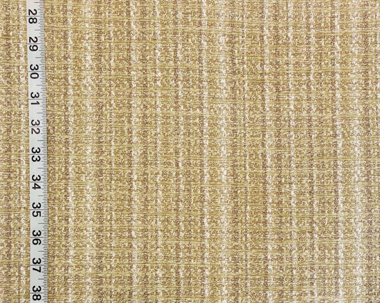 Clarence House Fabric Gold, Tan, Beige, Chenille Tweed Plaid Upholstery Enjoliver
