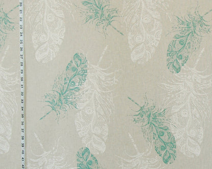 Aqua lace feather fabric angel