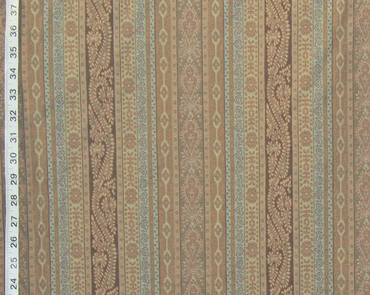 Clarence House fabric brown stripe  Campania
