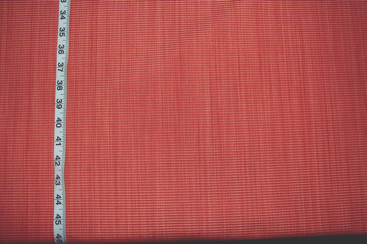 Clarence House Fabric coral striated Hatfield orange pink red