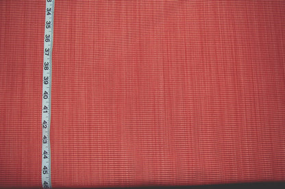 Clarence House Fabric coral striated Hatfield orange pink red