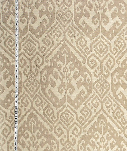 Brown Beige Ikat Fabric Ethnic Upholstery