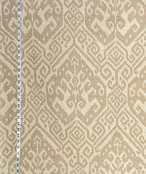 Brown Beige Ikat Fabric Ethnic Upholstery