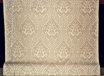 Brown Beige Ikat Fabric Ethnic Upholstery
