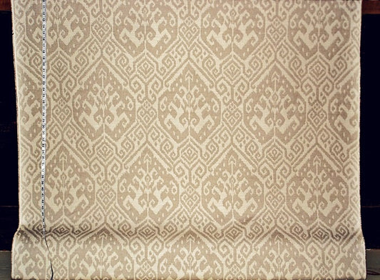 Brown Beige Ikat Fabric Ethnic Upholstery