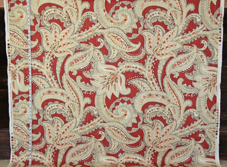 Orange Indienne fabric modern retro ethnic