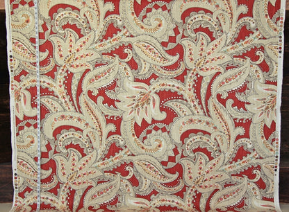 Orange Indienne fabric modern retro ethnic