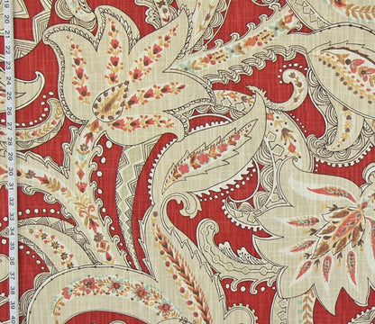 Orange Indienne fabric modern retro ethnic