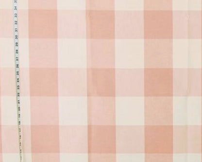 4" Large Pink Buffalo Check Fabric