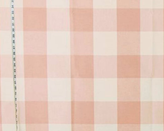4" Large Pink Buffalo Check Fabric