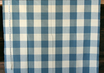 4" Large Blue Buffalo Check Fabric