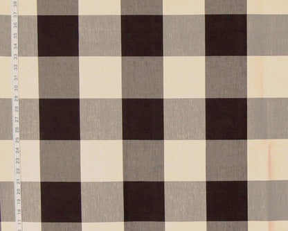4" Large Black Buffalo Check Fabric