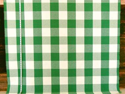 4" green buffalo check Remnant- 2 yds