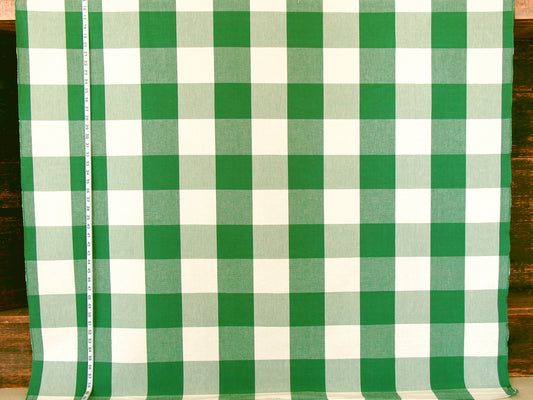 4" green buffalo check Remnant- 2 yds