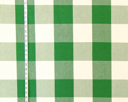 4" green buffalo check Remnant- 2 yds