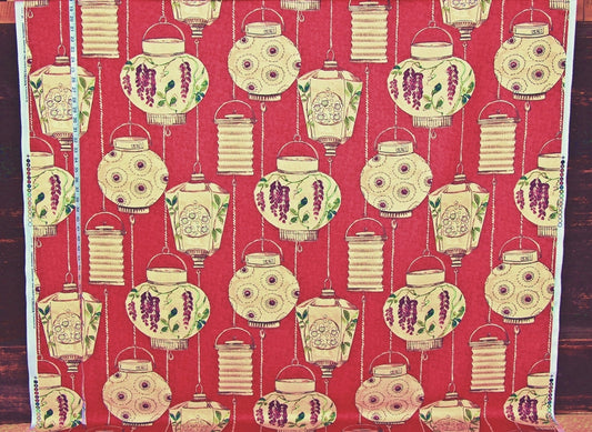 Red Japanese Lantern Fabric