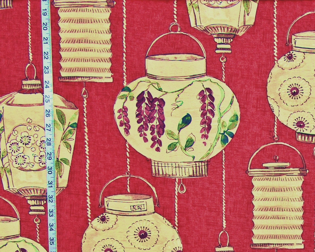 Red Japanese Lantern Fabric