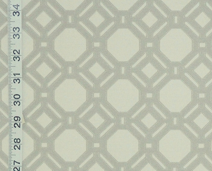 Grey lattice fabric reversible geometric woven upholstery