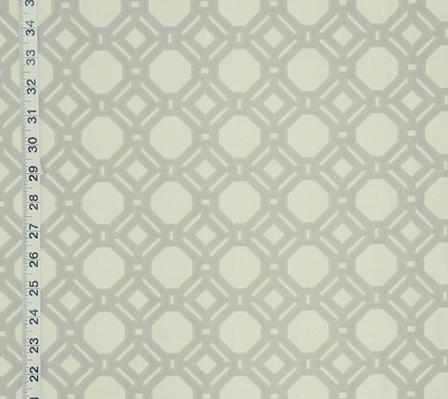 Grey lattice fabric reversible geometric woven upholstery