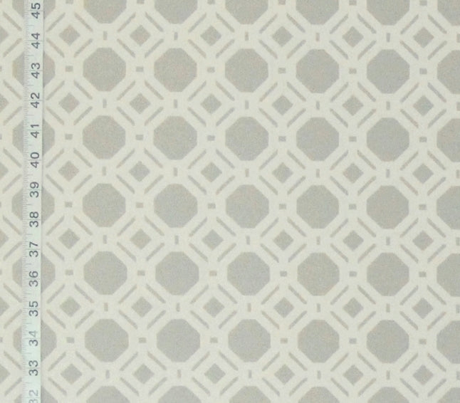 Grey lattice fabric reversible geometric woven upholstery
