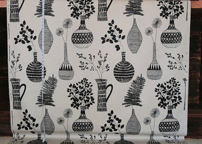 Retro mid-century home decorating fabric Scandinavian modern graphic