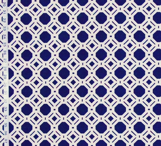 Navy Blue Lattice, Reversible Fabric, Woven Upholstery