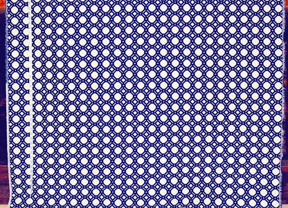 Navy Blue Lattice, Reversible Fabric, Woven Upholstery