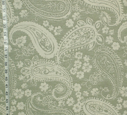 Green Floral Paisley Fabric Sage Upholstery
