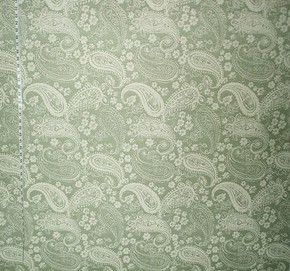Green Floral Paisley Fabric Sage Upholstery