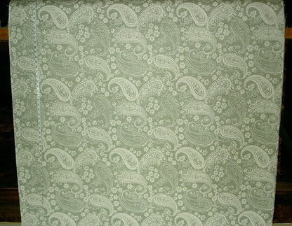 Green Floral Paisley Fabric Sage Upholstery