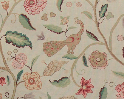 Greeff Apsley Vine fabric peacock colonial 1yd, 30"